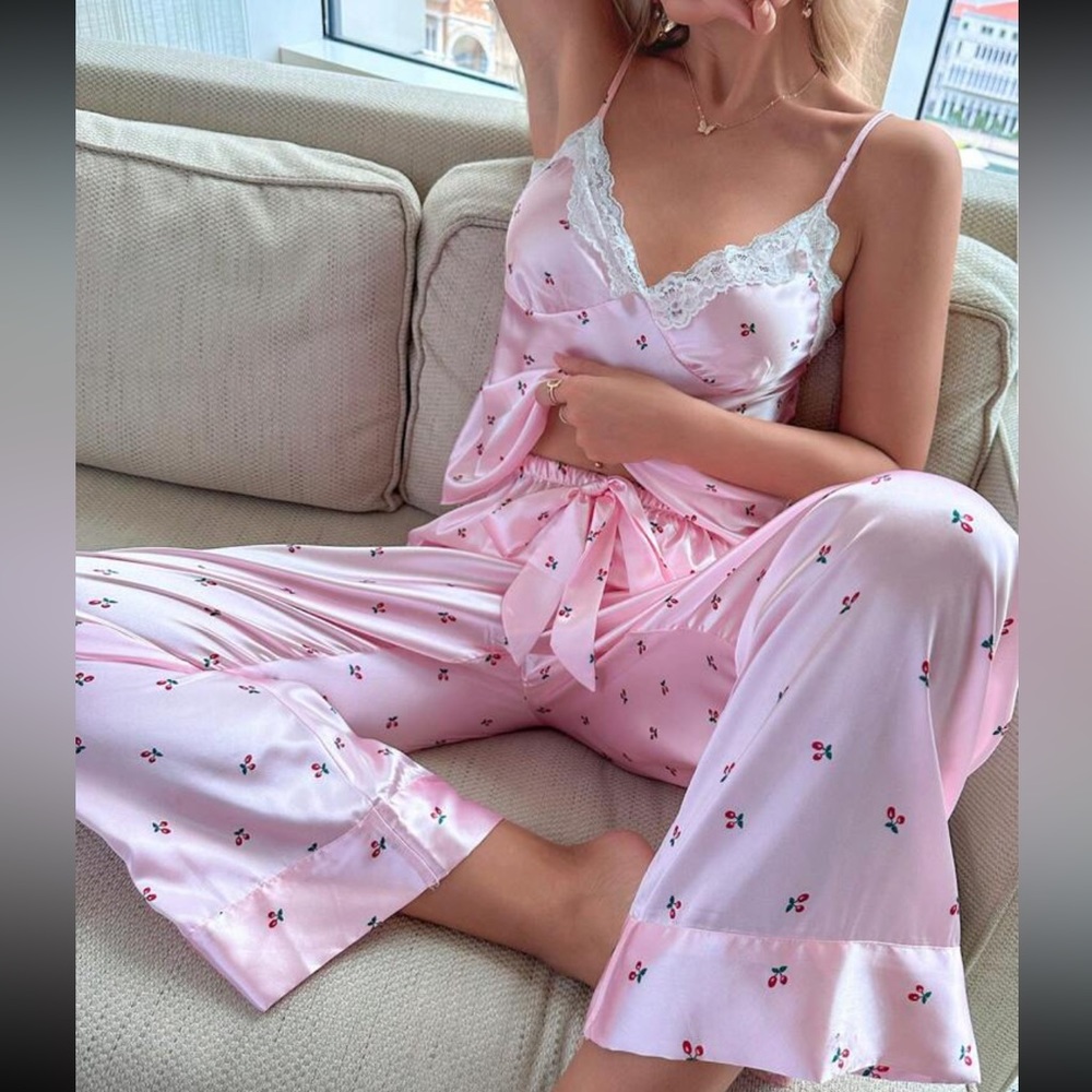 Satin Top & Pant Pj Set 💤 - Picture 3 of 6